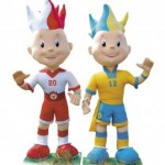 Maskotki Slavek i Slavko przed Euro 2012